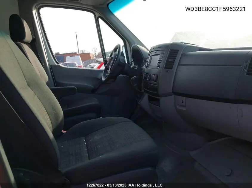 2015 Mercedes-Benz Sprinter 2500 High Roof V6 VIN: WD3BE8CC1F5963221 Lot: 12267022