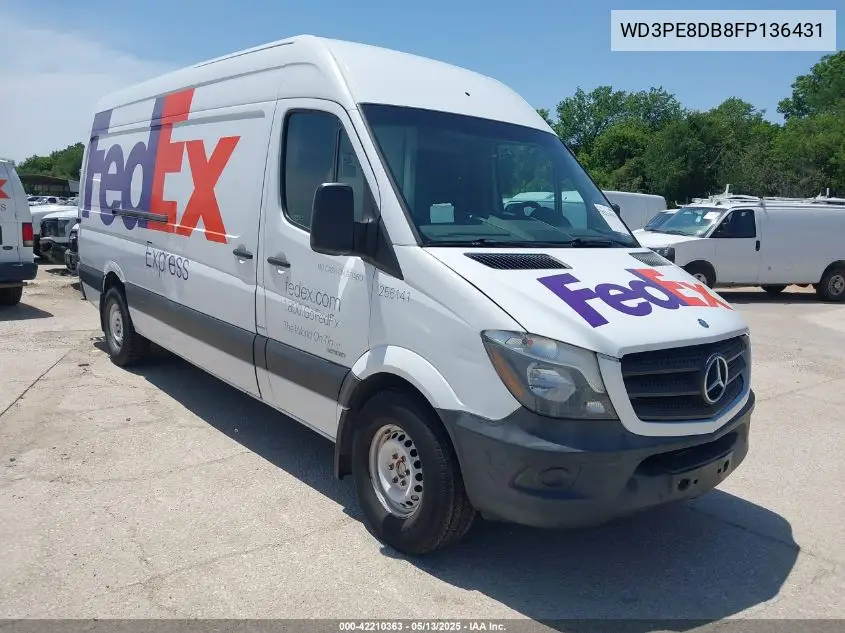 2015 Mercedes-Benz Sprinter 2500 High Roof VIN: WD3PE8DB8FP136431 Lot: 42210363