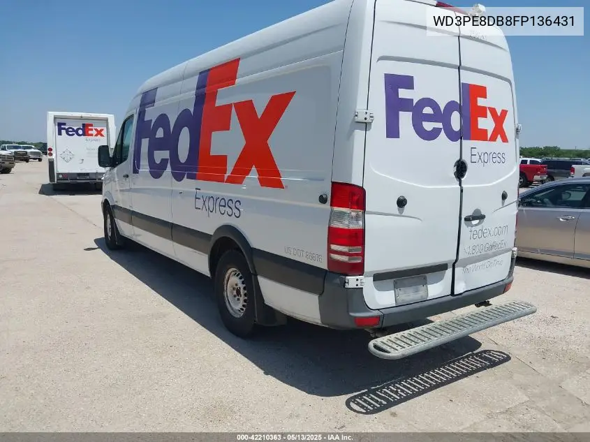 2015 Mercedes-Benz Sprinter 2500 High Roof VIN: WD3PE8DB8FP136431 Lot: 42210363
