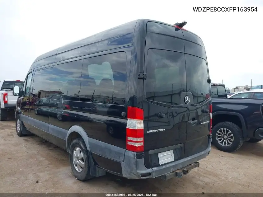2015 Mercedes-Benz Sprinter 2500 High Roof VIN: WDZPE8CCXFP163954 Lot: 42583993