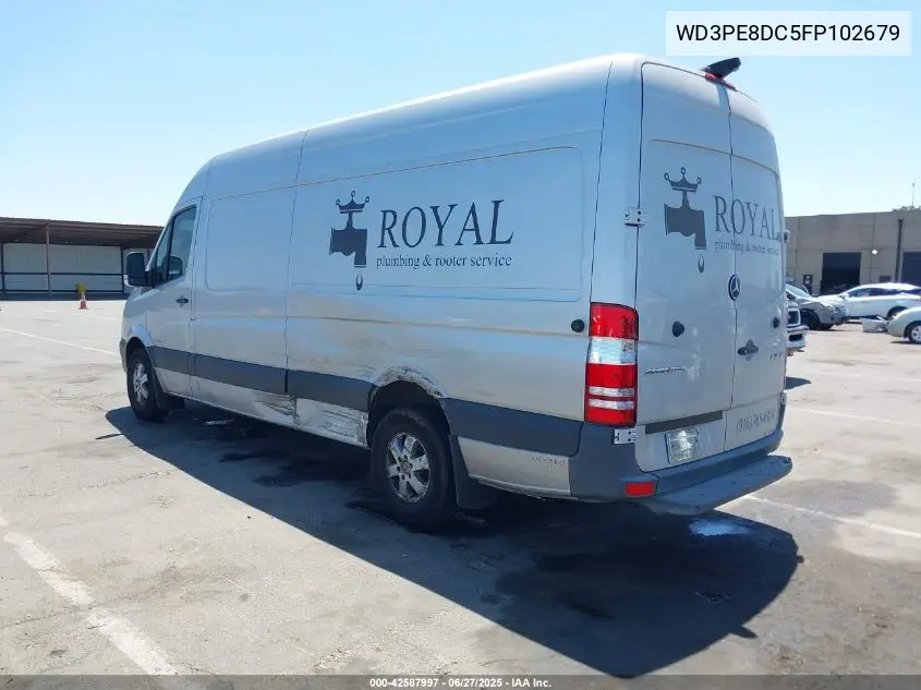 2015 Mercedes-Benz Sprinter 2500 High Roof VIN: WD3PE8DC5FP102679 Lot: 42587997