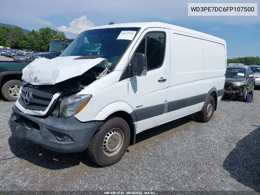 2015 Mercedes-Benz Sprinter 2500 Normal Roof VIN: WD3PE7DC6FP107500 Lot: 42612726