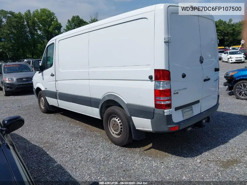2015 Mercedes-Benz Sprinter 2500 Normal Roof VIN: WD3PE7DC6FP107500 Lot: 42612726