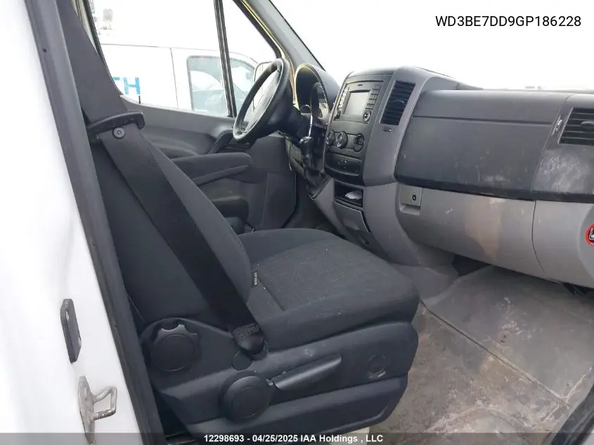 2016 Mercedes-Benz Sprinter 2500 VIN: WD3BE7DD9GP186228 Lot: 12298693