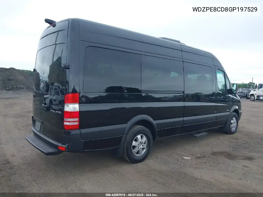 2016 Mercedes-Benz Sprinter High Roof VIN: WDZPE8CD8GP197529 Lot: 42597915