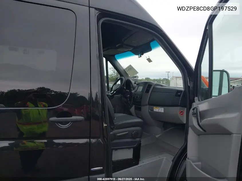 2016 Mercedes-Benz Sprinter High Roof VIN: WDZPE8CD8GP197529 Lot: 42597915