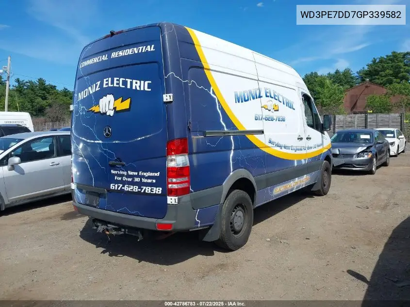 2016 Mercedes-Benz Sprinter 2500 Normal Roof VIN: WD3PE7DD7GP339582 Lot: 42786783