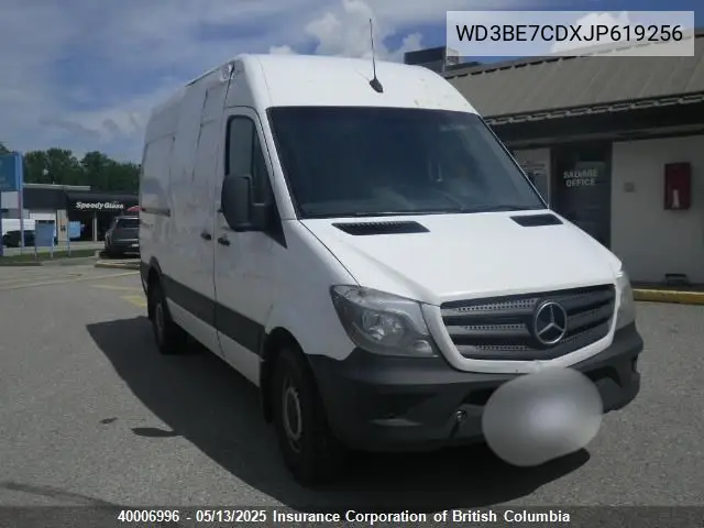 2018 Mercedes-Benz Sprinter 2500 VIN: WD3BE7CDXJP619256 Lot: 40006996