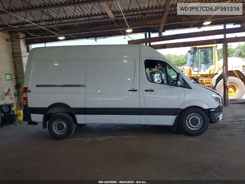 2018 Mercedes-Benz Sprinter 2500 Standard Roof V6 VIN: WD3PE7CD6JP591316 Lot: 42539265