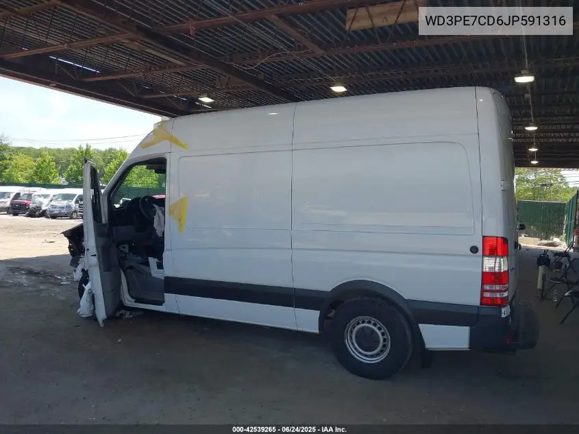 2018 Mercedes-Benz Sprinter 2500 Standard Roof V6 VIN: WD3PE7CD6JP591316 Lot: 42539265