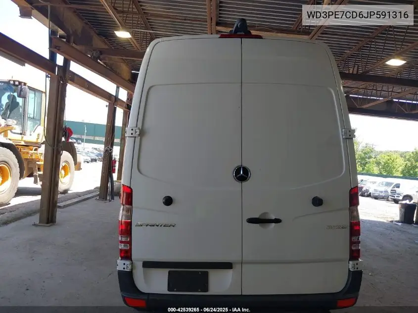 2018 Mercedes-Benz Sprinter 2500 Standard Roof V6 VIN: WD3PE7CD6JP591316 Lot: 42539265