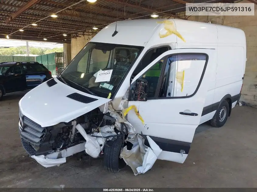 2018 Mercedes-Benz Sprinter 2500 Standard Roof V6 VIN: WD3PE7CD6JP591316 Lot: 42539265