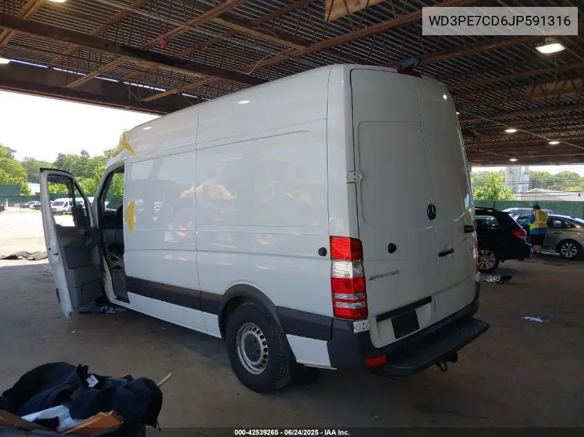 2018 Mercedes-Benz Sprinter 2500 Standard Roof V6 VIN: WD3PE7CD6JP591316 Lot: 42539265