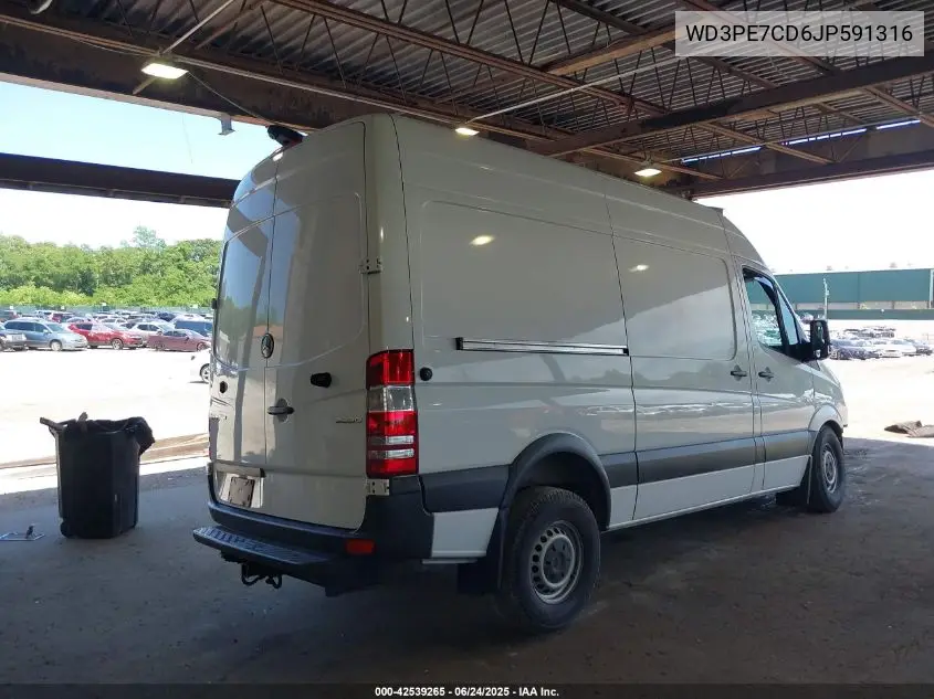 2018 Mercedes-Benz Sprinter 2500 Standard Roof V6 VIN: WD3PE7CD6JP591316 Lot: 42539265
