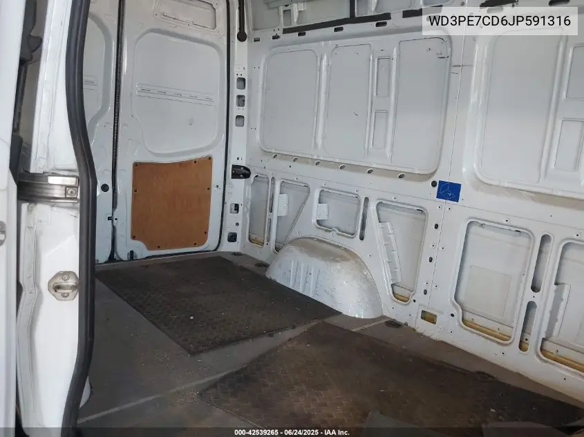 2018 Mercedes-Benz Sprinter 2500 Standard Roof V6 VIN: WD3PE7CD6JP591316 Lot: 42539265