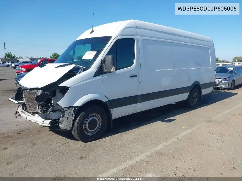 2018 Mercedes-Benz Sprinter 2500 High Roof V6 VIN: WD3PE8CD0JP605006 Lot: 42605933