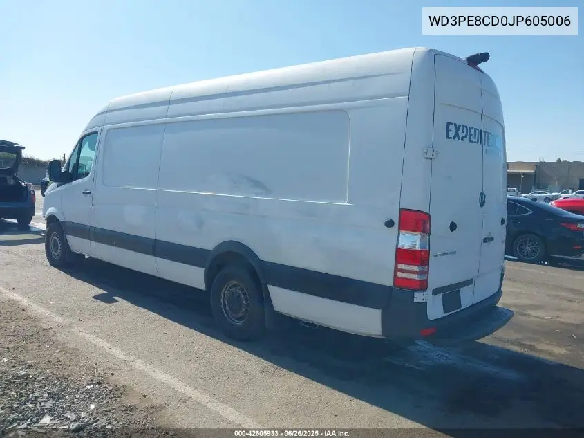 2018 Mercedes-Benz Sprinter 2500 High Roof V6 VIN: WD3PE8CD0JP605006 Lot: 42605933