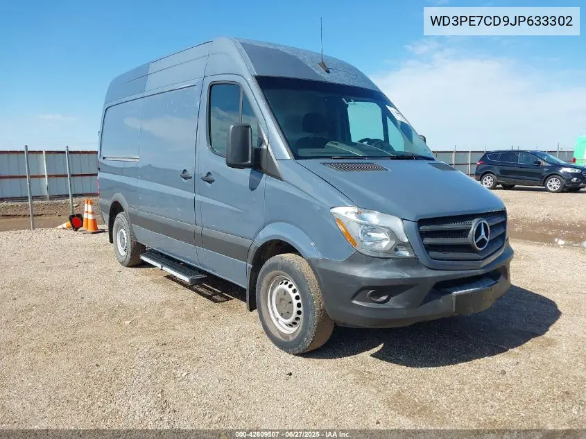 2018 Mercedes-Benz Sprinter 2500 Standard Roof V6 VIN: WD3PE7CD9JP633302 Lot: 42609507