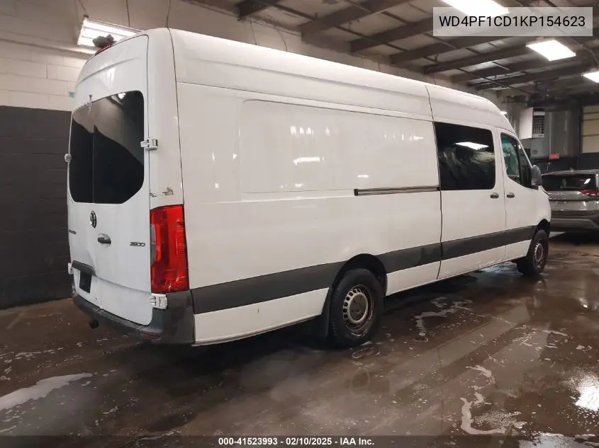 2019 Mercedes-Benz Sprinter 2500 High Roof V6 VIN: WD4PF1CD1KP154623 Lot: 41523993