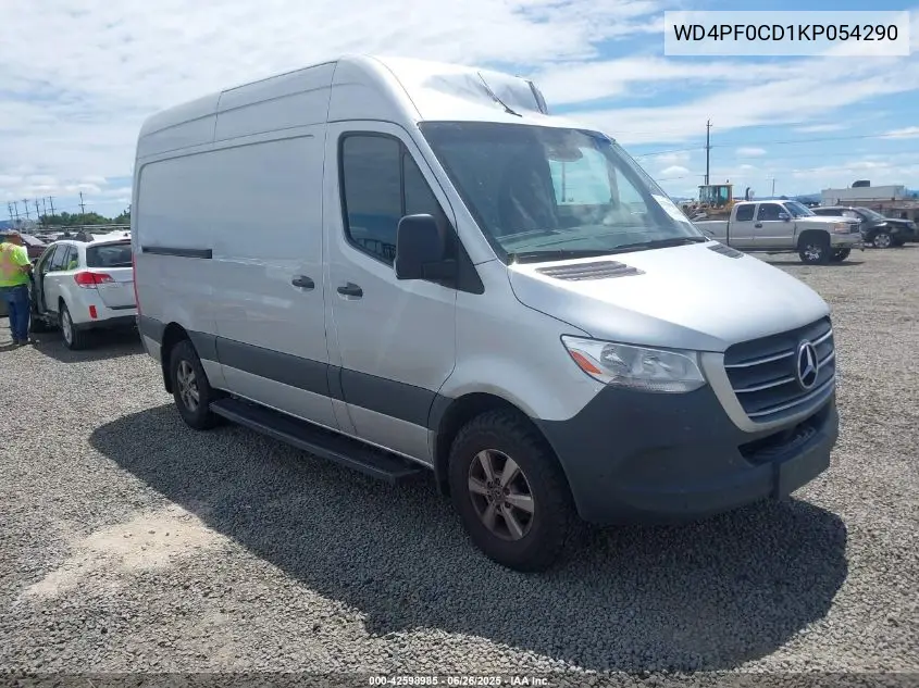 2019 Mercedes-Benz Sprinter 2500 High Roof V6/Standard Roof V6 VIN: WD4PF0CD1KP054290 Lot: 42598985