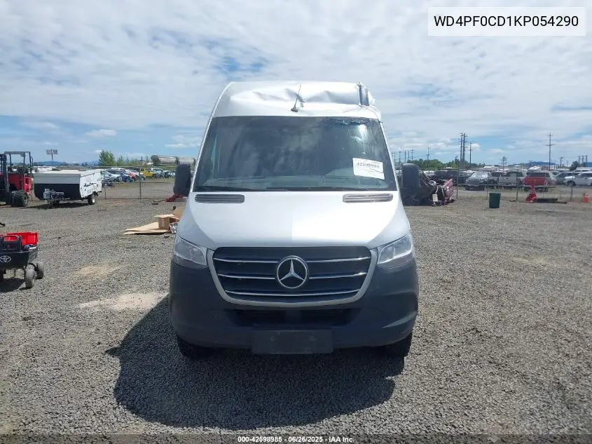 2019 Mercedes-Benz Sprinter 2500 High Roof V6/Standard Roof V6 VIN: WD4PF0CD1KP054290 Lot: 42598985