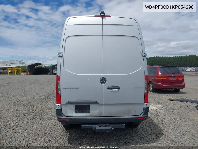 2019 Mercedes-Benz Sprinter 2500 High Roof V6/Standard Roof V6 VIN: WD4PF0CD1KP054290 Lot: 42598985