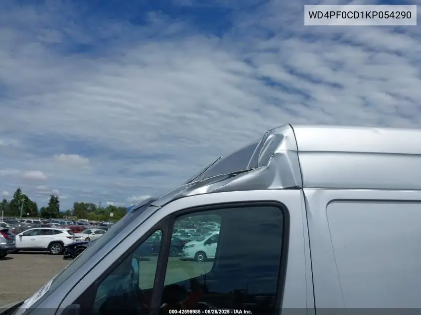 2019 Mercedes-Benz Sprinter 2500 High Roof V6/Standard Roof V6 VIN: WD4PF0CD1KP054290 Lot: 42598985