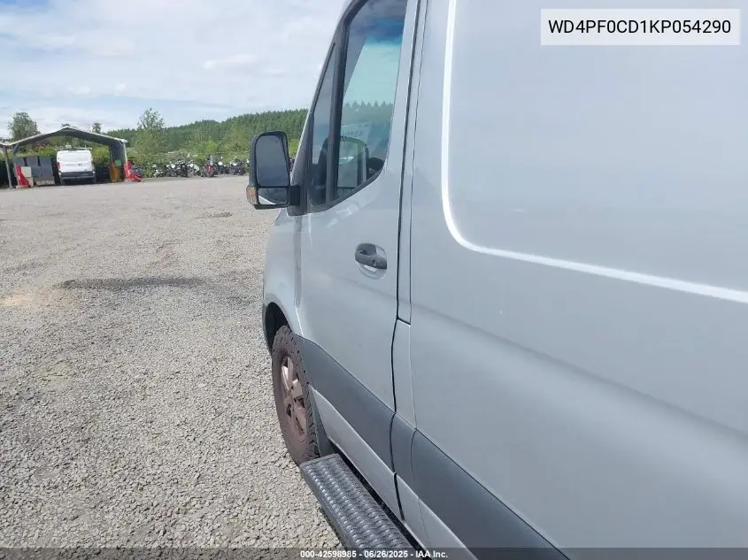 2019 Mercedes-Benz Sprinter 2500 High Roof V6/Standard Roof V6 VIN: WD4PF0CD1KP054290 Lot: 42598985