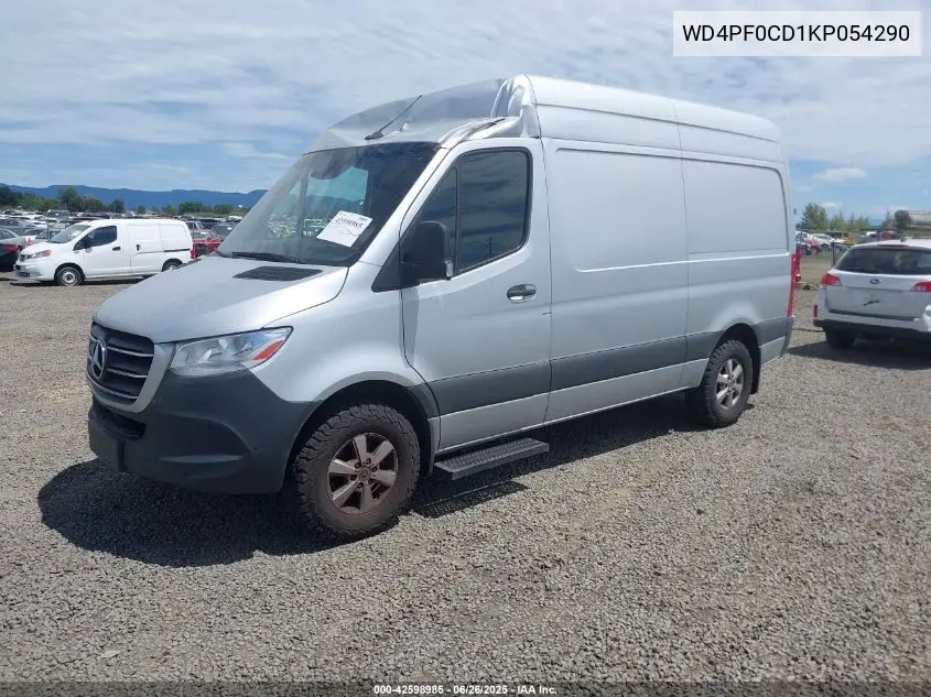 2019 Mercedes-Benz Sprinter 2500 High Roof V6/Standard Roof V6 VIN: WD4PF0CD1KP054290 Lot: 42598985