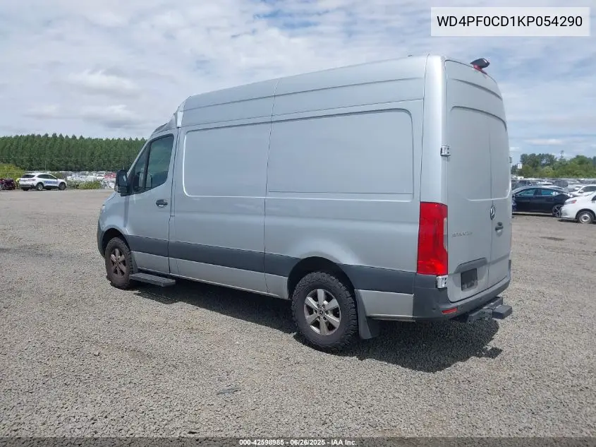2019 Mercedes-Benz Sprinter 2500 High Roof V6/Standard Roof V6 VIN: WD4PF0CD1KP054290 Lot: 42598985
