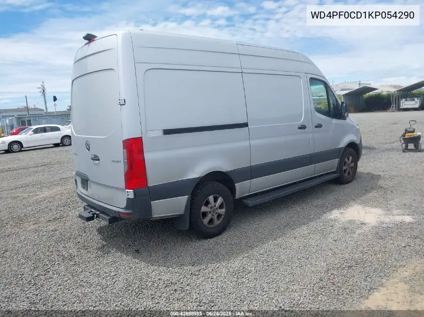 2019 Mercedes-Benz Sprinter 2500 High Roof V6/Standard Roof V6 VIN: WD4PF0CD1KP054290 Lot: 42598985