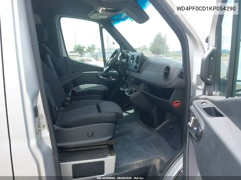 2019 Mercedes-Benz Sprinter 2500 High Roof V6/Standard Roof V6 VIN: WD4PF0CD1KP054290 Lot: 42598985