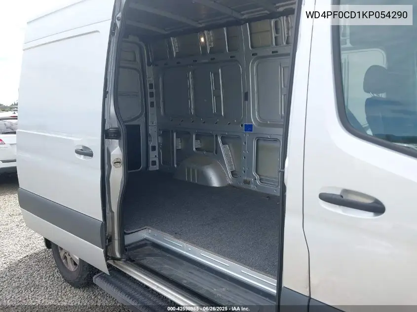 2019 Mercedes-Benz Sprinter 2500 High Roof V6/Standard Roof V6 VIN: WD4PF0CD1KP054290 Lot: 42598985