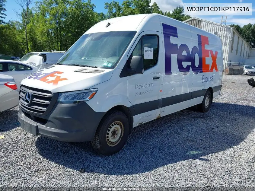 2019 Mercedes-Benz Sprinter 2500 High Roof V6 VIN: WD3PF1CD1KP117916 Lot: 42707539