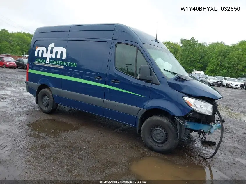 2020 Mercedes-Benz Sprinter 2500 Standard Roof I4 VIN: W1Y40BHYXLT032850 Lot: 42251801