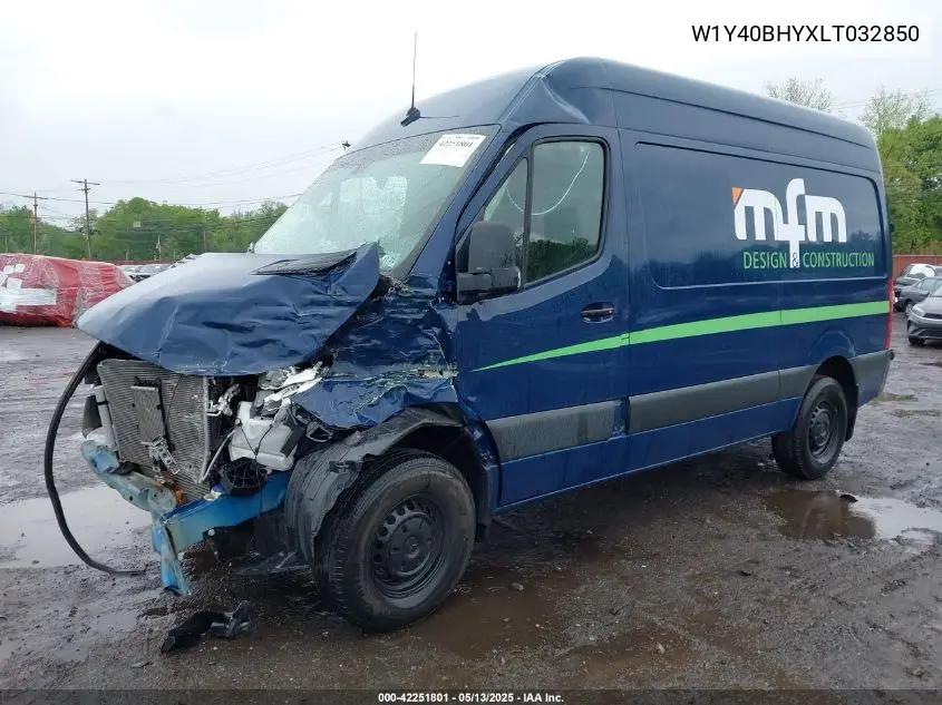 2020 Mercedes-Benz Sprinter 2500 Standard Roof I4 VIN: W1Y40BHYXLT032850 Lot: 42251801
