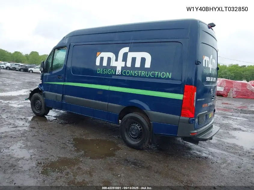 2020 Mercedes-Benz Sprinter 2500 Standard Roof I4 VIN: W1Y40BHYXLT032850 Lot: 42251801