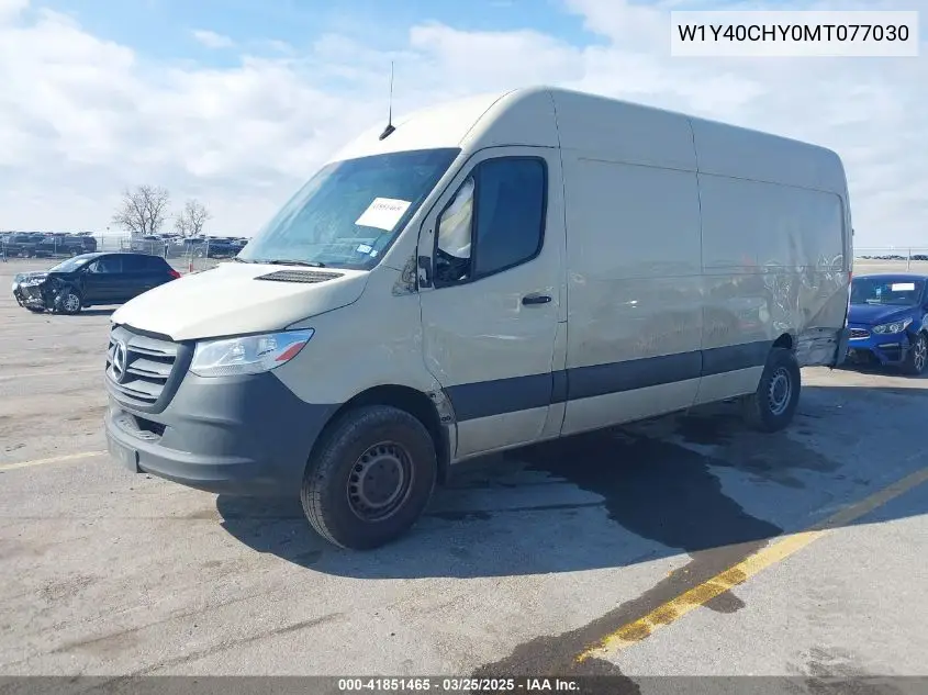 2021 Mercedes-Benz Sprinter 2500 High Roof I4 VIN: W1Y40CHY0MT077030 Lot: 41851465