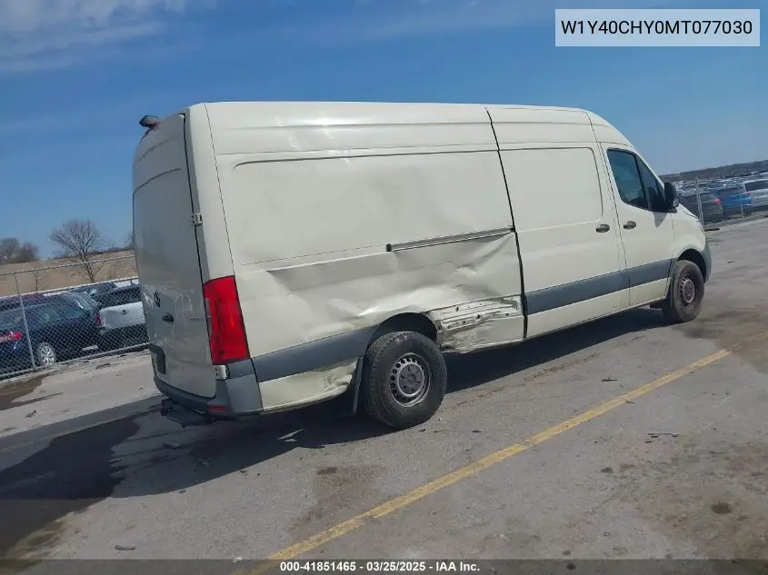 2021 Mercedes-Benz Sprinter 2500 High Roof I4 VIN: W1Y40CHY0MT077030 Lot: 41851465