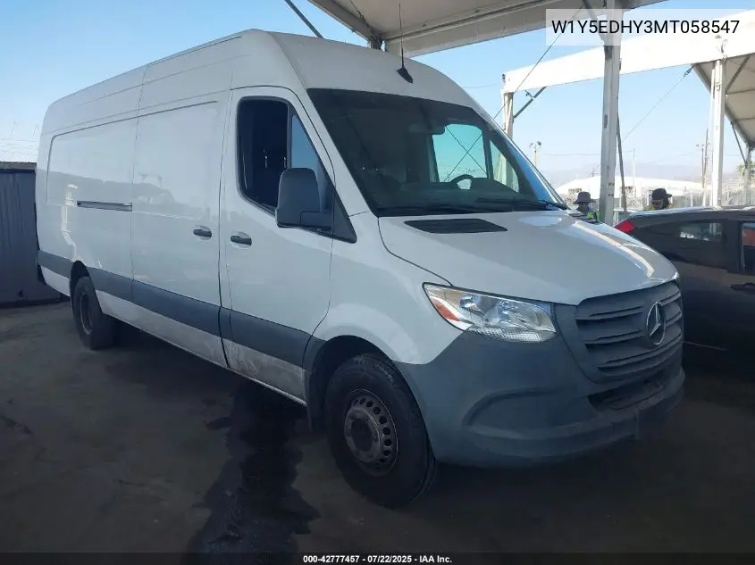 2021 Mercedes-Benz Sprinter 3500 High Roof V6 VIN: W1Y5EDHY3MT058547 Lot: 42777457