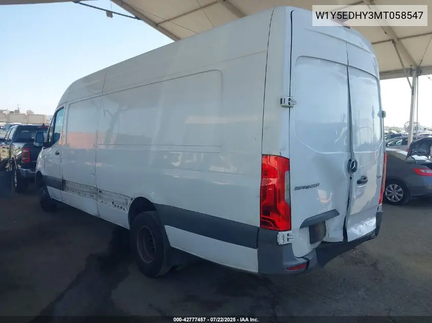 2021 Mercedes-Benz Sprinter 3500 High Roof V6 VIN: W1Y5EDHY3MT058547 Lot: 42777457