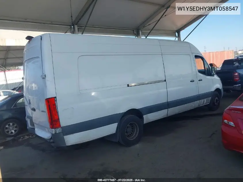 2021 Mercedes-Benz Sprinter 3500 High Roof V6 VIN: W1Y5EDHY3MT058547 Lot: 42777457