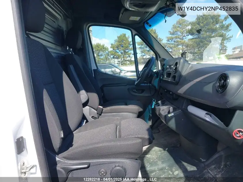 2022 Mercedes-Benz Sprinter 2500 VIN: W1Y4DCHY2NP452835 Lot: 12282218