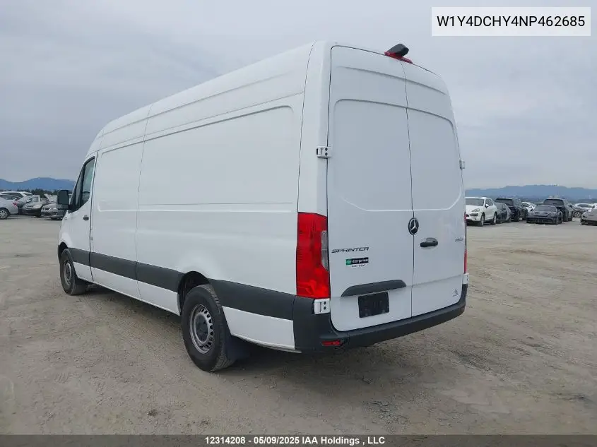 2022 Mercedes-Benz Sprinter 2500 VIN: W1Y4DCHY4NP462685 Lot: 12314208