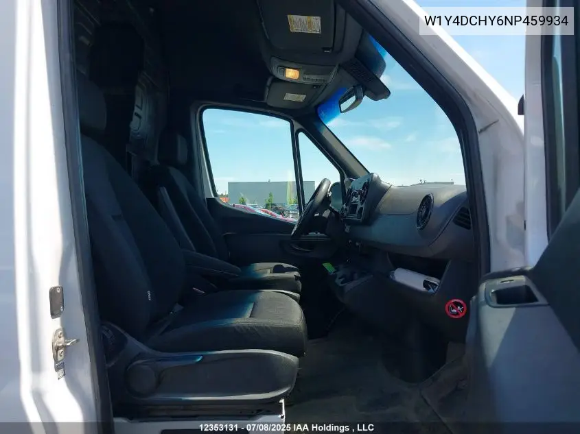 2022 Mercedes-Benz Sprinter 2500 VIN: W1Y4DCHY6NP459934 Lot: 12353131