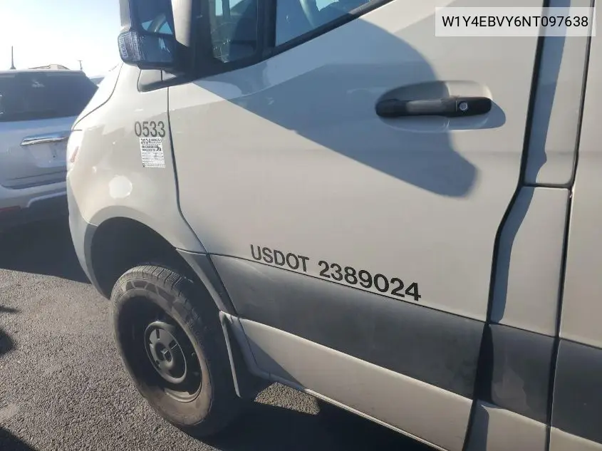 2022 Mercedes-Benz Sprinter 2500 VIN: W1Y4EBVY6NT097638 Lot: 42615406