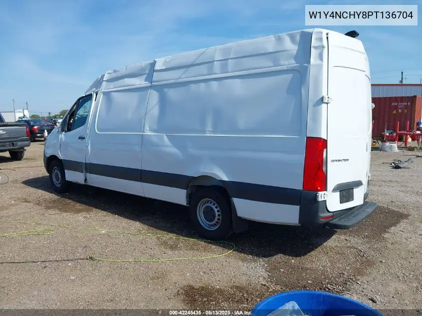 2023 Mercedes-Benz Sprinter 2500 High Roof 4-Cyl Diesel Ho VIN: W1Y4NCHY8PT136704 Lot: 42245435