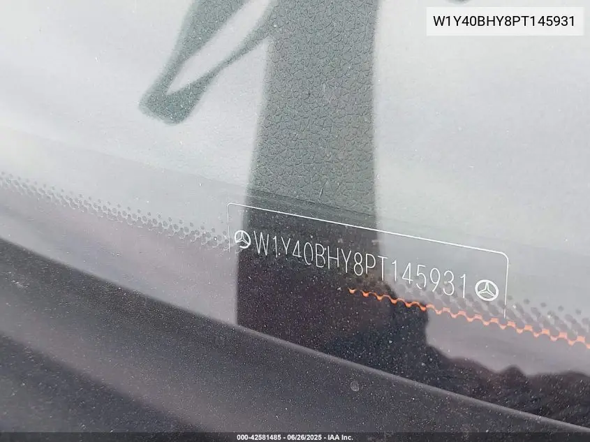 2023 Mercedes-Benz Sprinter 2500 Standard Roof 4-Cyl Gas VIN: W1Y40BHY8PT145931 Lot: 42581485