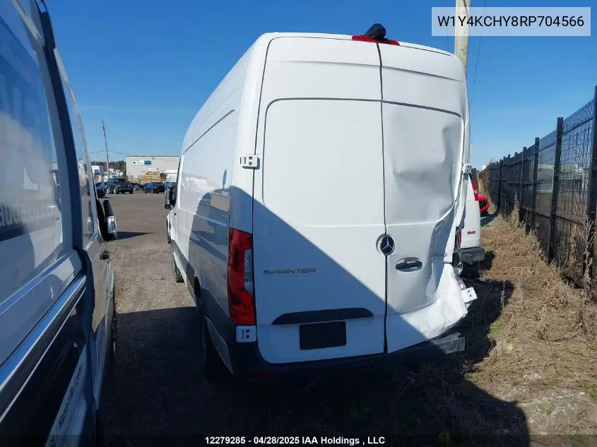 2024 Mercedes-Benz Sprinter 2500 VIN: W1Y4KCHY8RP704566 Lot: 12279285