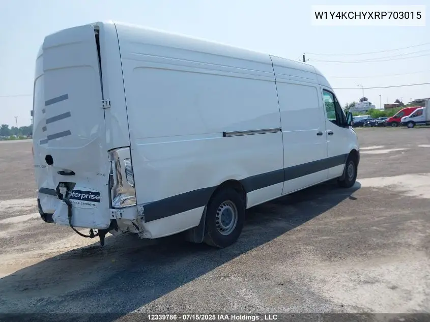 2024 Mercedes-Benz Sprinter 2500 VIN: W1Y4KCHYXRP703015 Lot: 12339786